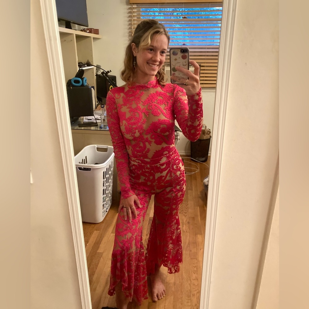 Mesh see through jumpsuit